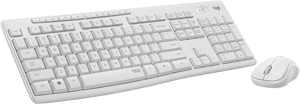 Logitech MK295 Silent Keyboard and Mouse Combo, Off White (920-009783)