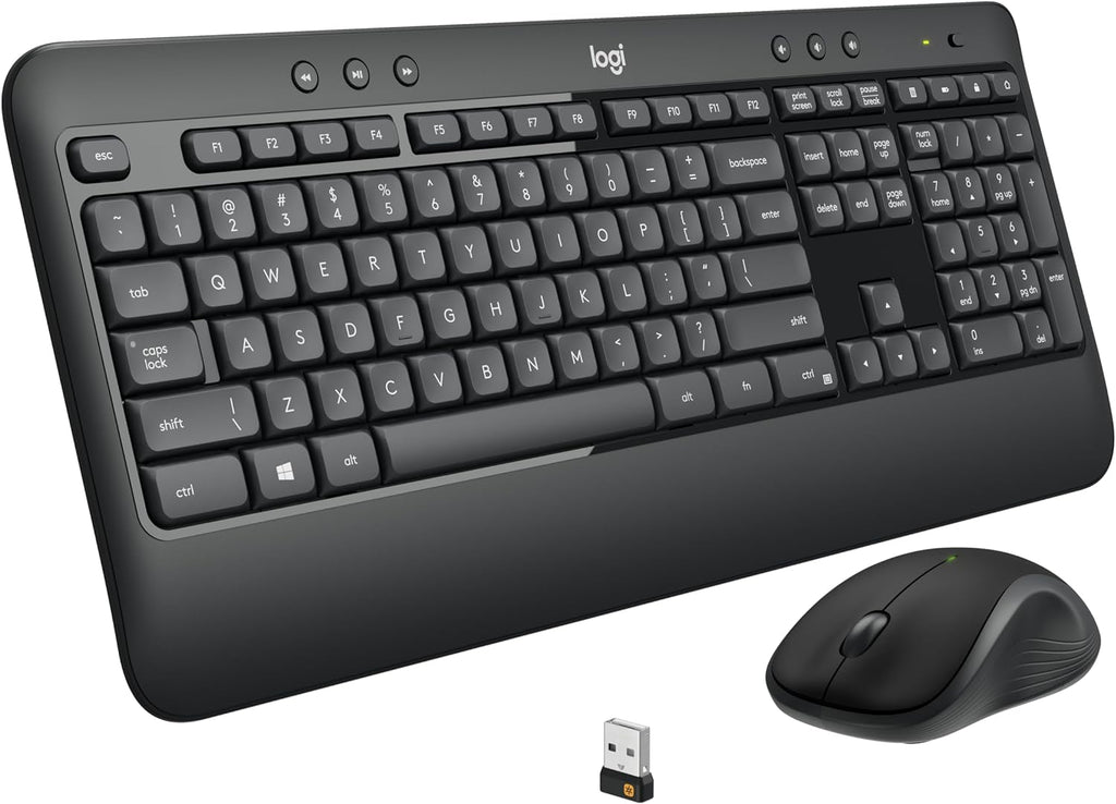 Logitech MK540 Advanced Wireless Keyboard and Mouse Combo, Black (920-008671)