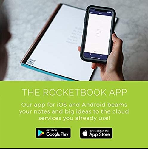 Rocketbook Core Smart Reusable Notebook - Black, 8.5 x 11, Lined