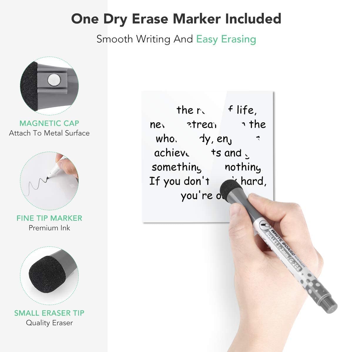 Dry Erase Sticky Notes Reusable Post Its Non Magnetic Whiteboard