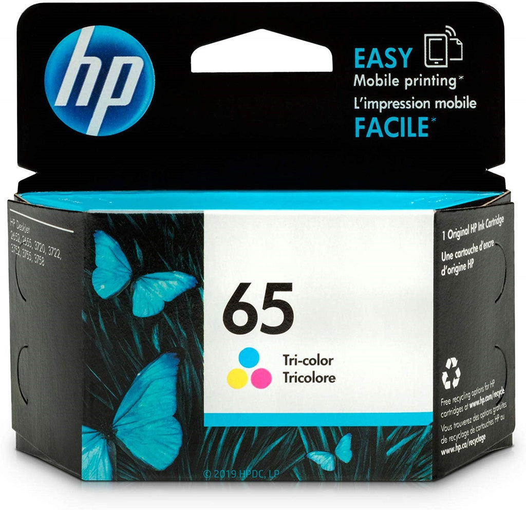 HP 65 Tri-Color and Black Combo Ink Cartridges