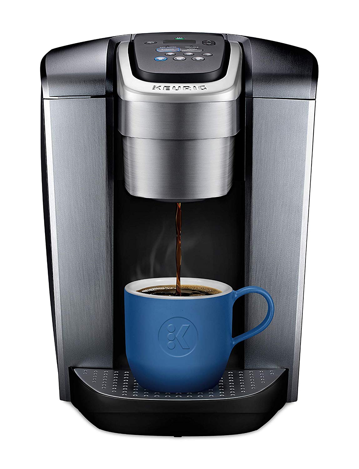 Keurig K-Elite Coffee Maker, Single Serve K-Cup Pod Coffee Brewer, With Iced Coffee Capability, Brushed Silver