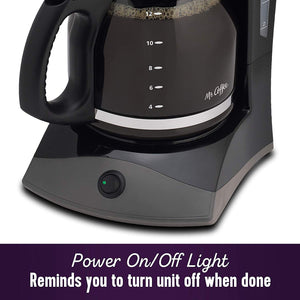 Mr. Coffee - 12-Cup Coffee Maker, Black